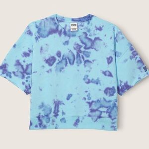 PINK
SHORT SLEEVE CROP CREW SWEATSHIRT